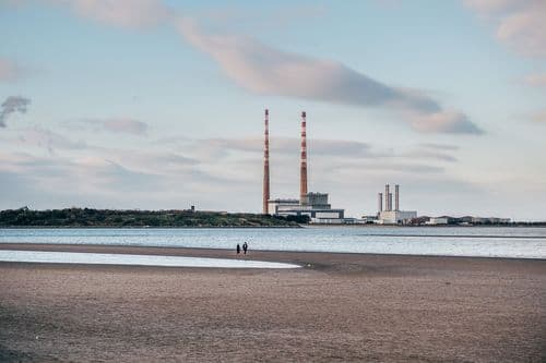 The towers and the beach