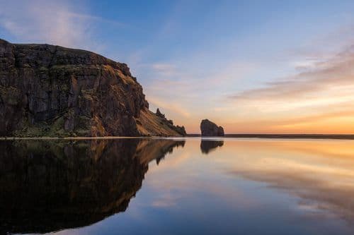Reflection in Dyrhólaey, Iceland