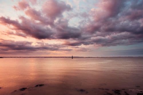 View from the Great South Wall, Dublin, Ireland